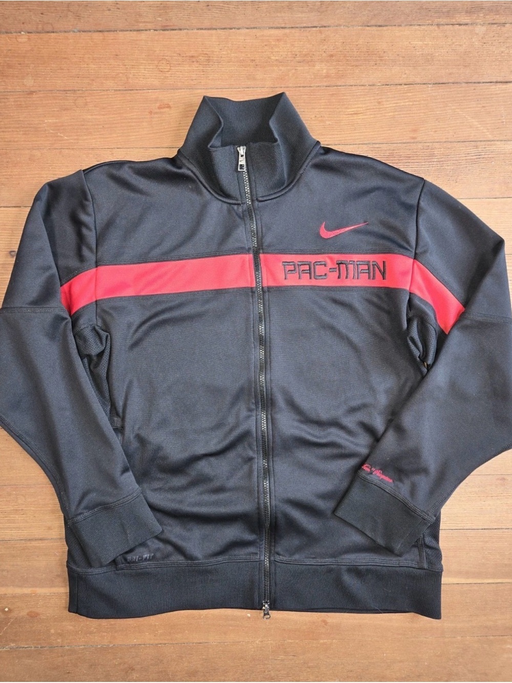 Nike Black & Red Pac-Man Full-Zip Track Jacket